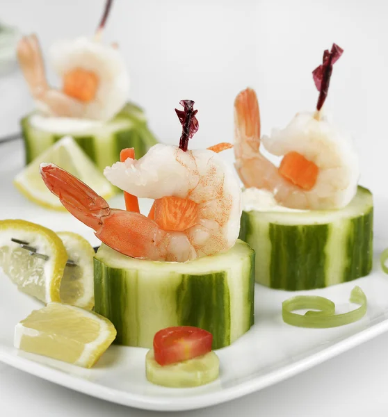 Appetizers With Shrimps — Stock Photo, Image