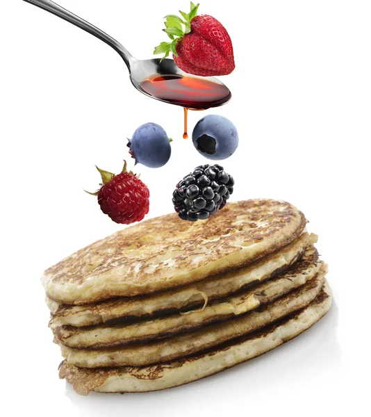 Pancakes With Berries — Stock Photo, Image