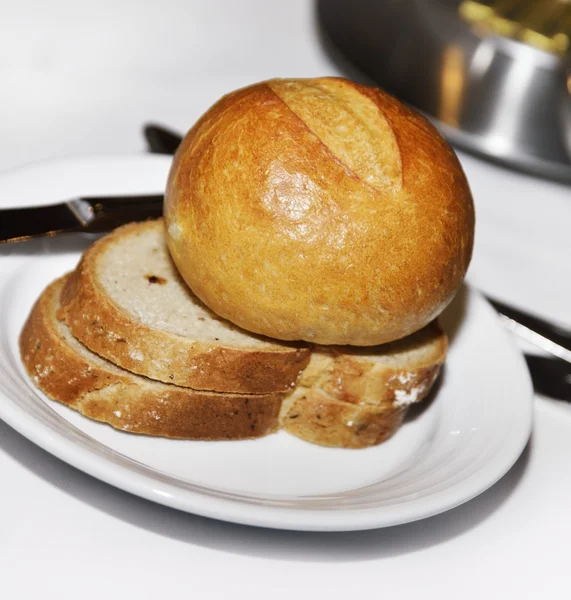 Bread In A Plate — Stock Photo, Image