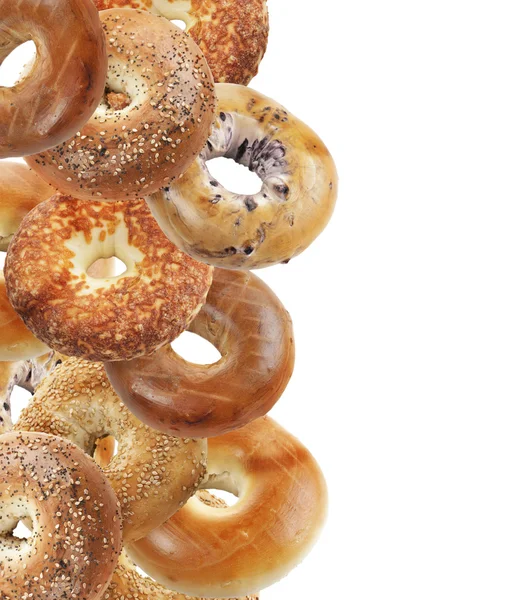 Bagels isoliert auf weißem Hintergrund — Stockfoto