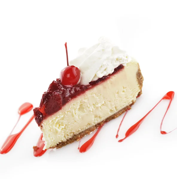 Strawberry Cheesecake Slice — Stock Photo, Image