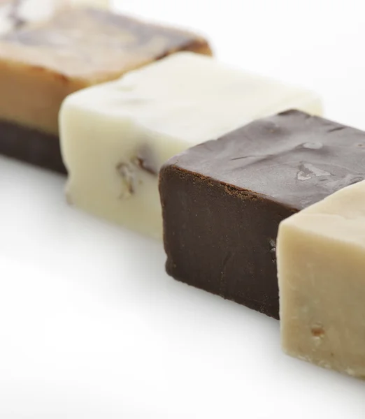 Chocolade fudge collectie — Stockfoto
