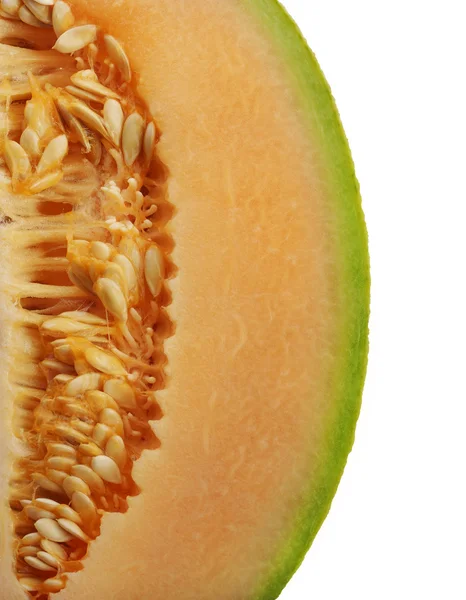 Lato di un melone melata arancione — Foto Stock