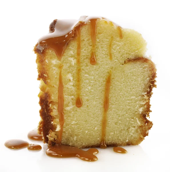 Fatia de bolo de creme azedo — Fotografia de Stock