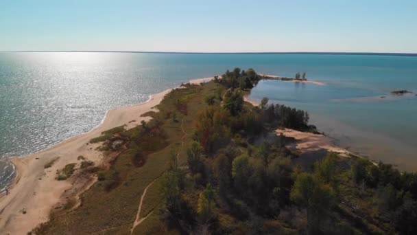 Vzduch Bažiny Jezera Huron Michigan — Stock video