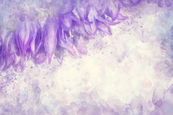 Abstract Purple Flower Background Watercolor Digital Illustration Imágenes de stock libres de derechos