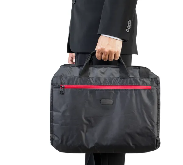 Evrak çantası veya notebook çantası ile birlikte iş adamı — Stok fotoğraf