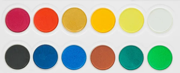 Paint colors pallete — Stock Photo, Image