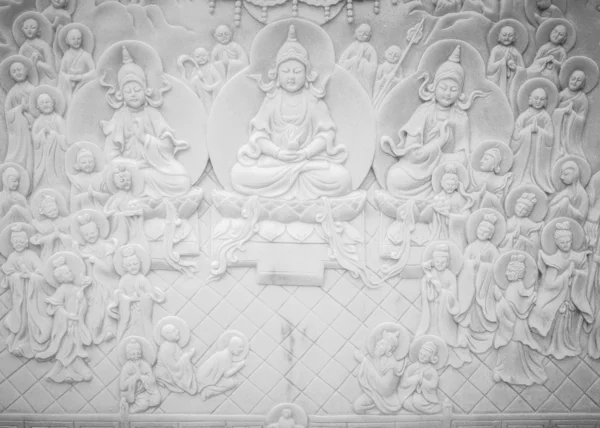 Cultura chinesa de mármore esculpida — Fotografia de Stock