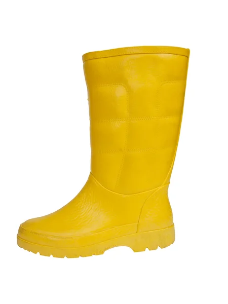 Bottes en caoutchouc couleur jaune — Photo