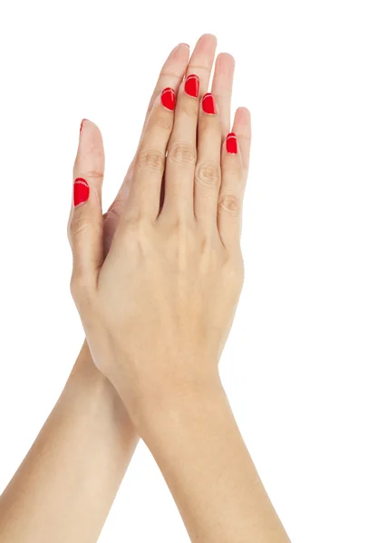 Vrouwen handen met nagel manicure — Stockfoto