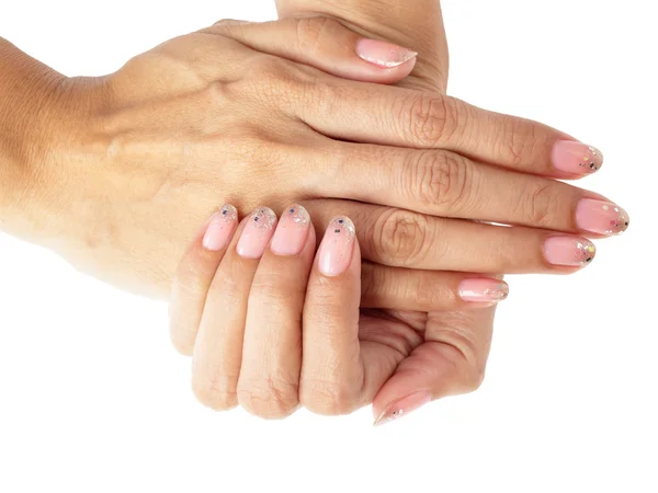 Ženy rukou s nehty manikúra — Stock fotografie