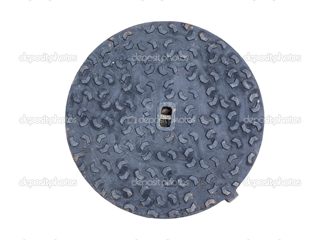 Manhole Cover for Water on white