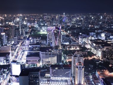 Cityscape akşam, bangkok kuş bakışı manzaralar