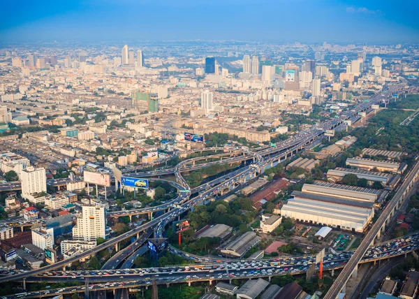 Paesaggio urbano, Bangkok vista a volo d'uccello — Foto Stock