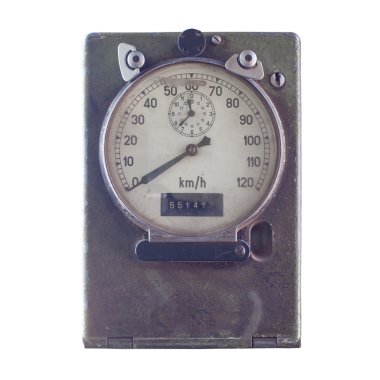 Speed meter or gauge of train, vintage style clipart