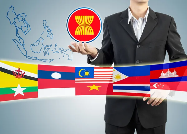 ASEAN La Comunità economica europea in mano agli imprenditori — Foto Stock