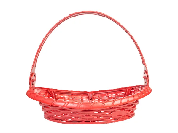 Red color plastic basket — Stock Photo, Image