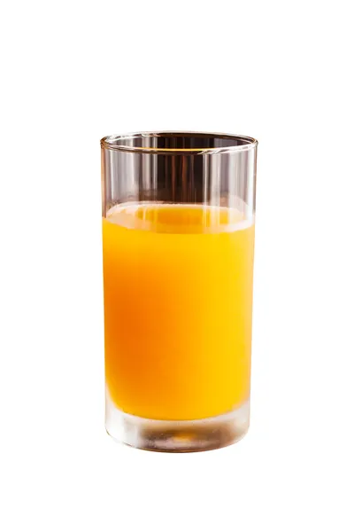 Suco de laranja no fundo branco — Fotografia de Stock