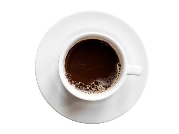 Kopp kaffe på vit bakgrund — Stockfoto