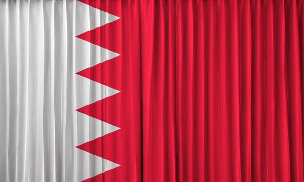 巴林国旗上幕 — 图库照片