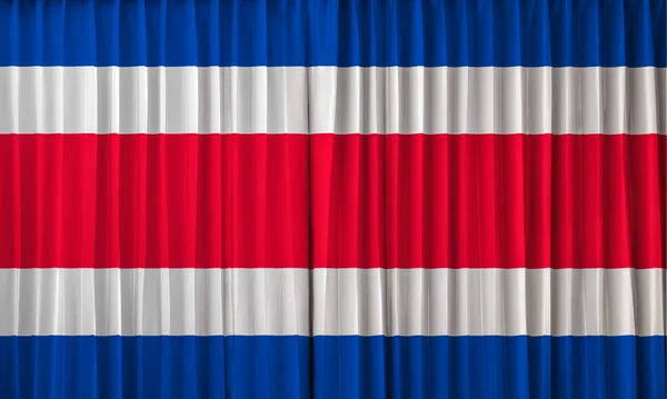 Costa Rica flag on curtain — Stock Photo, Image