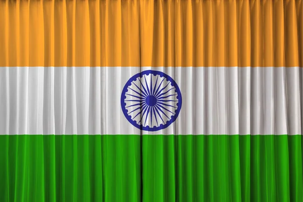 インドの国旗のカーテン — ストック写真