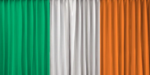 Drapeau Irlande sur rideau — Photo