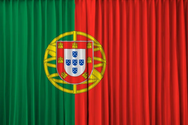 Portugal flag on curtain