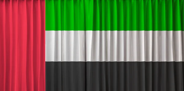 Förenade Arabemiraten flagga på gardinen — Stockfoto