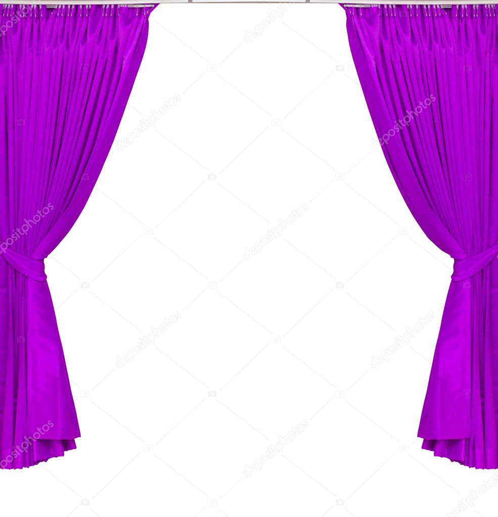 Violet or magenta curtains