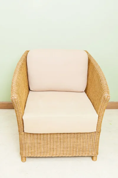 Sofa furniture weave bamboo chair — Stock Photo, Image