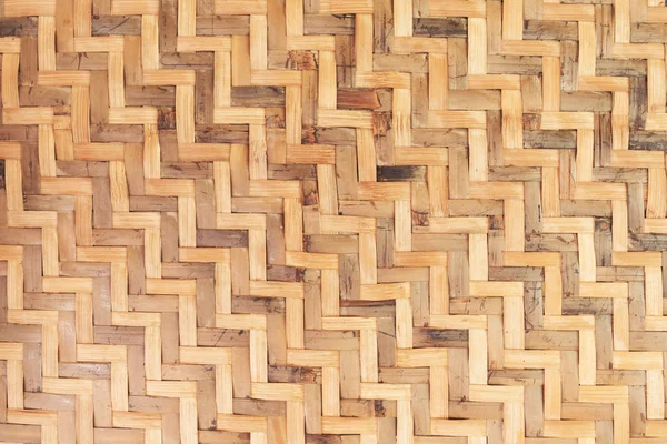 Бамбукове дерев'яне плетіння текстури фону — стокове фото