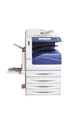 multifunction laser printer, scanner, xerox, isolated on white b clipart