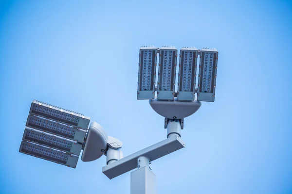 Farolas led poste sobre fondo blanco —  Fotos de Stock