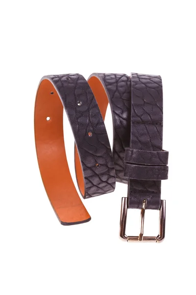 Leather black belt — Stock Photo, Image