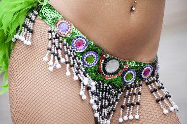 kadın bir fantezi kostüm Samba dansı