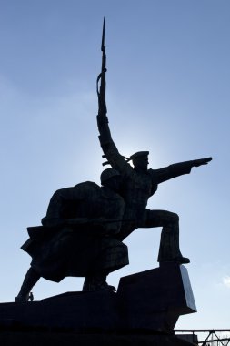 Akyar, Ukrayna - ö. 25 Ekim 2012: Sivastopol İkinci Dünya Savaşı 1941-1942 yıl Sivastopol, Kırım, Ukrayna 25 Ekim 2012 tarihinde savunma Anıtı