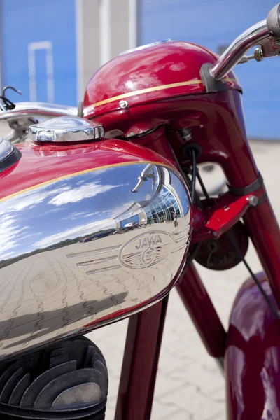 WARSAW - August 25: Old polish motorcycle "Jawa" on motobazaar. August 25, 2013 in Warsaw, Poland. — Stock Photo, Image