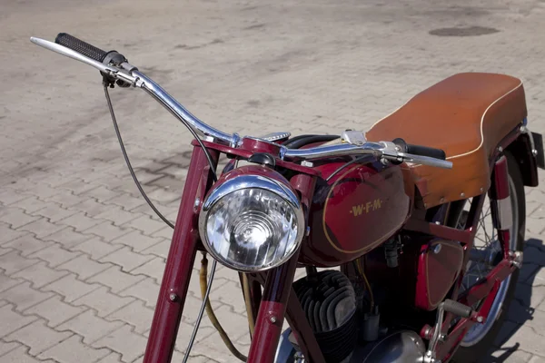 WARSAW - August 25: Old polish motorcycle "Jawa" on motobazaar. August 25, 2013 in Warsaw, Poland. — Stock Photo, Image