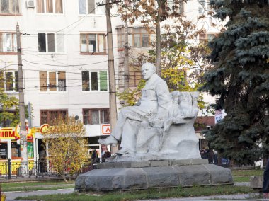 Simferopol, Ukrayna-Kasım 3, vladimir lenin heykeli anıt 3 Kasım 2012, simferopol, simferopol, Ukrayna