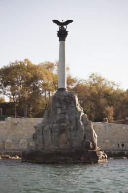 Akyar, Ukrayna - ö. 25 Ekim 2012: Sivastopol, Kırım, Ukrayna 25 Ekim 2012 tarihinde evlendikten Savaş Anıtı