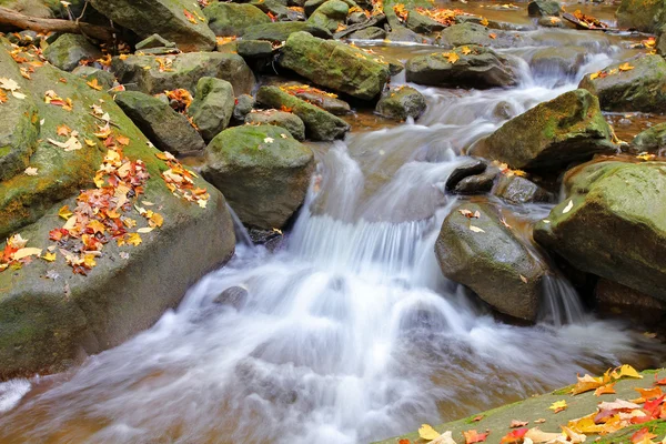 Cascatas de água em um rio de montanha — Fotografia de Stock