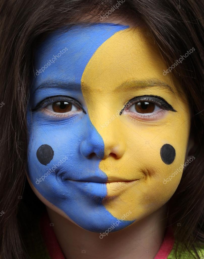 Sun Moon Face Paint Moon And Sun Face Painting Stock Photo C Alexsvirid