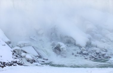 niagara falls bir parçası kış
