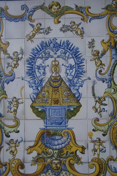 Virgen del Prado, azulejos, cerâmica Talavera — Fotografia de Stock