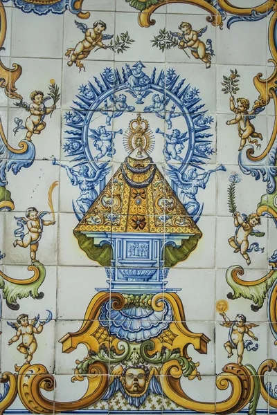 Cerâmica de Talavera, azulejos, Virgem Maria imagem — Fotografia de Stock