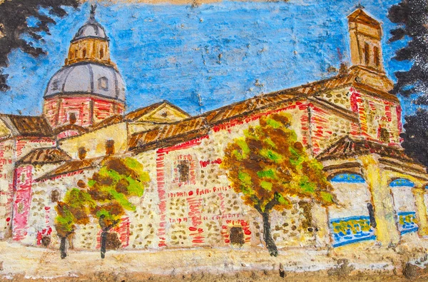 Acrylfarbe, Basilika der Gottesmutter von Prado, Talavera — Stockfoto
