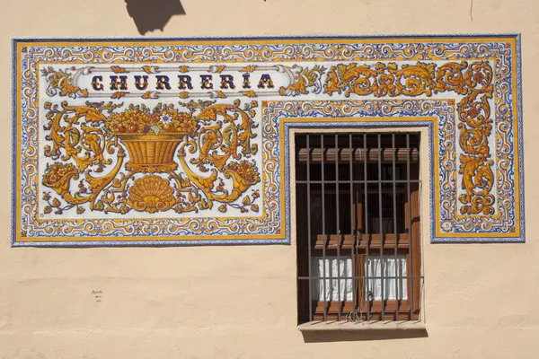 Baldosas, cerámica Talavera, fachada de cerámica — Foto de Stock