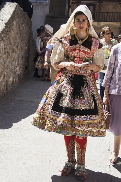 Lagarterana kostymer, lagartera toledo, Spanien — Stockfoto